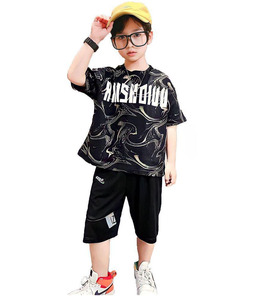 Force - Black Cotton Blend Boy's T-Shirt ( Pack of 1 ) - 15-16 Years, Black