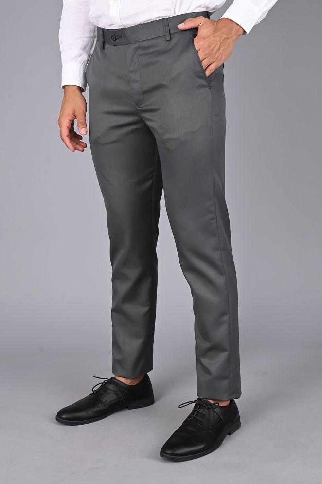 MANCREW - Grey Viscose Slim - Fit Men's Formal Pants ( Pack of 1 ) - None