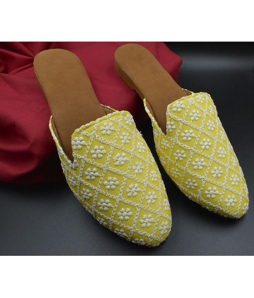 Anjaneya Creations - Yellow Women's Mules - None