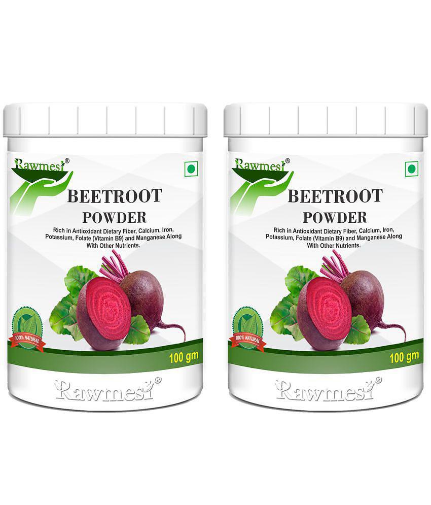 rawmest 100% Pure Ayurvedic Beetroot 200 gm Vitamins Powder Pack of 2