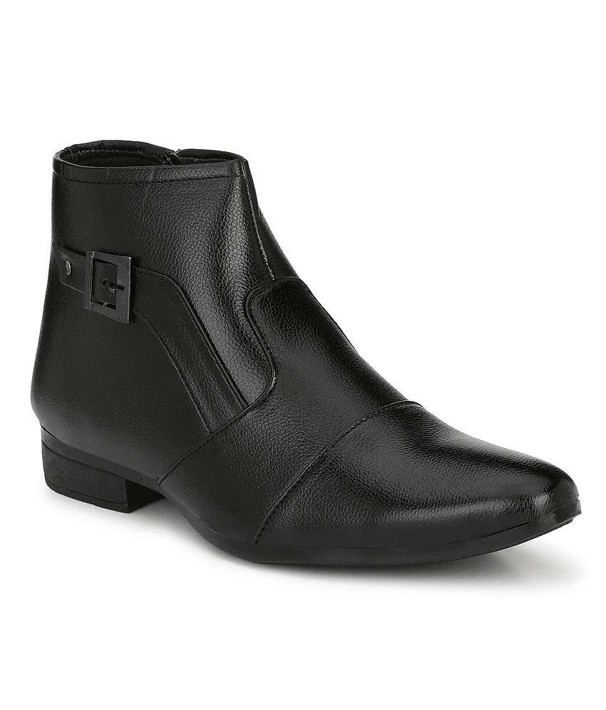 Top Accessories STALAG Black Mens Formal Boots - None 2025 at ShopCircuit | ONDC
