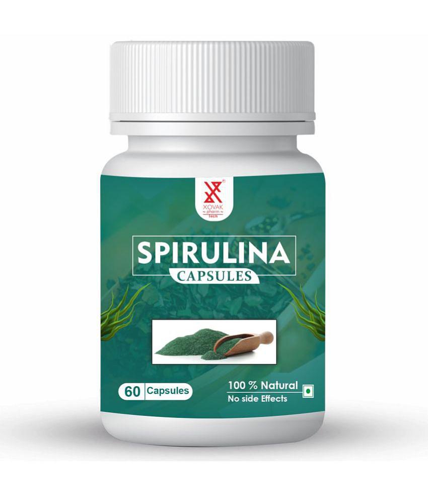 xovak pharmtech Organic Spirulina Capsule 50 gm Pack Of 1