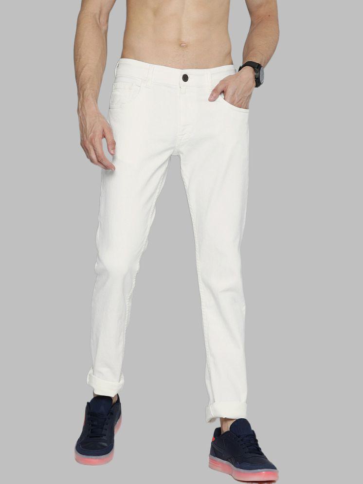 HALOGEN - White Denim Skinny Fit Men's Jeans ( Pack of 1 ) - None