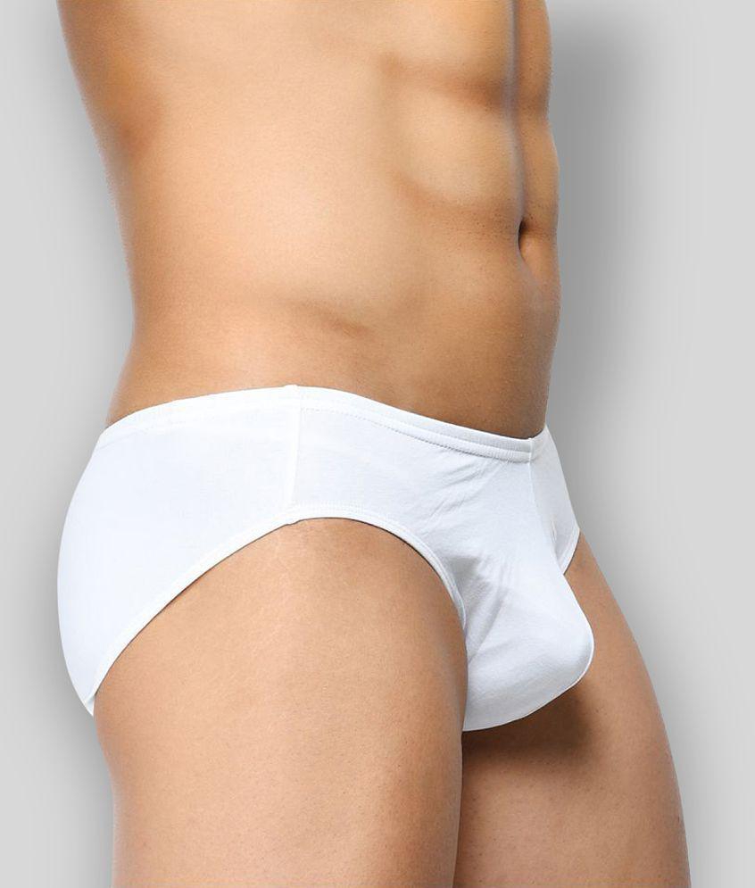 Sophisticated Men BASIICS By La Intimo - White Cotton Blend Mens Briefs ( Pack of 1 ) - XL 2025 
