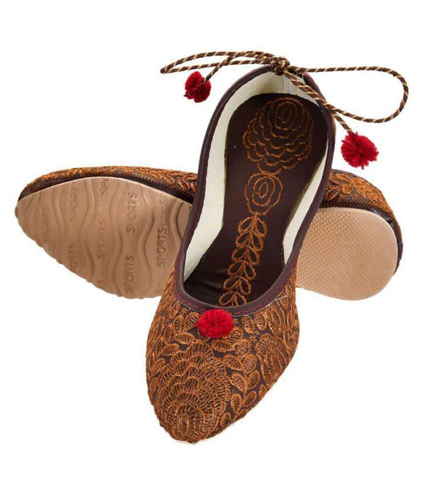 Raj Brown Ethnic Footwear - None