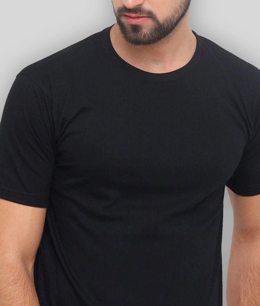 Latest Men SKYRISE - Black Cotton Slim Fit Men's T-Shirt ( Pack of 1 ) - None 2025 at ShopCircui