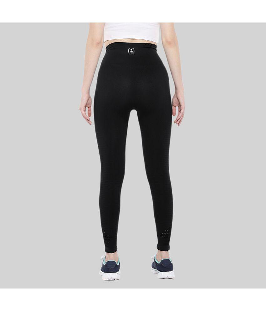 New Men Swee - Black Cotton Blend Slim Fit Women's Sports Tights ( Pack of 1 ) - None 2025 at Sh