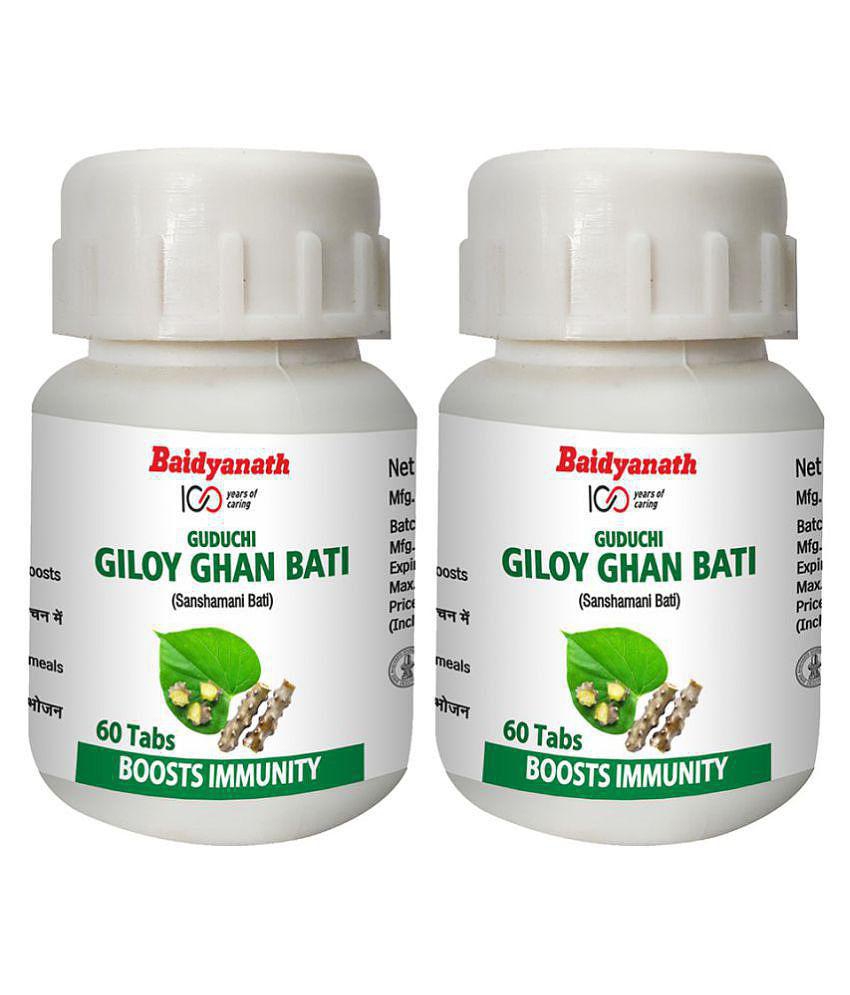 Baidyanath Giloy (Guduchi) Ghan Bati Tablet 60 no.s (Pack of 2)