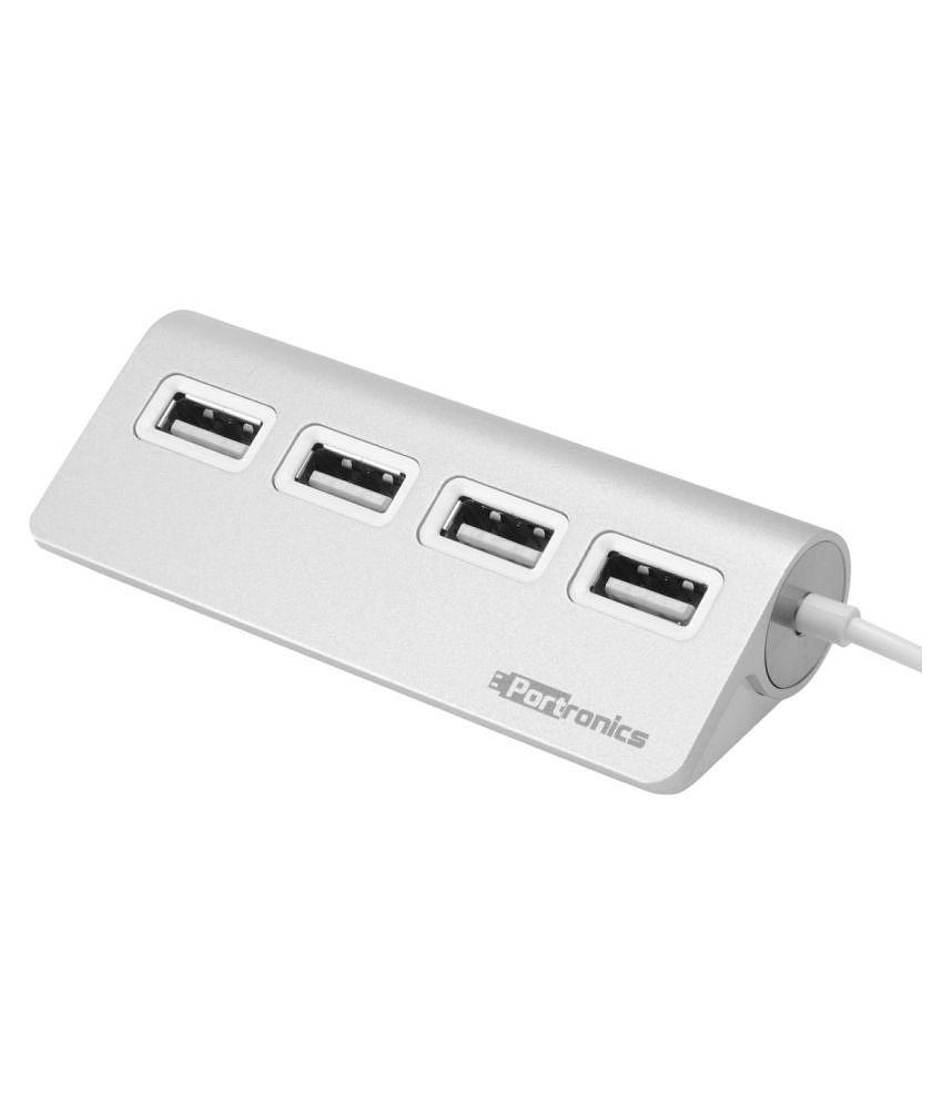 Portronics Mport 24 for PC:USB port 2.0 ,silver (POR 717)