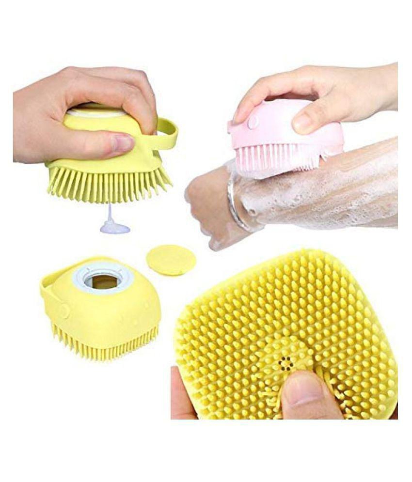 Gatih Scrubber Bathing Brush with Liquid Soap Dispenser No Handle Body Brush