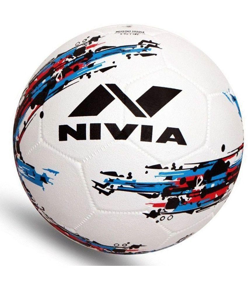 Nivia - White Rubber Football ( Pack of 1 ) - 5