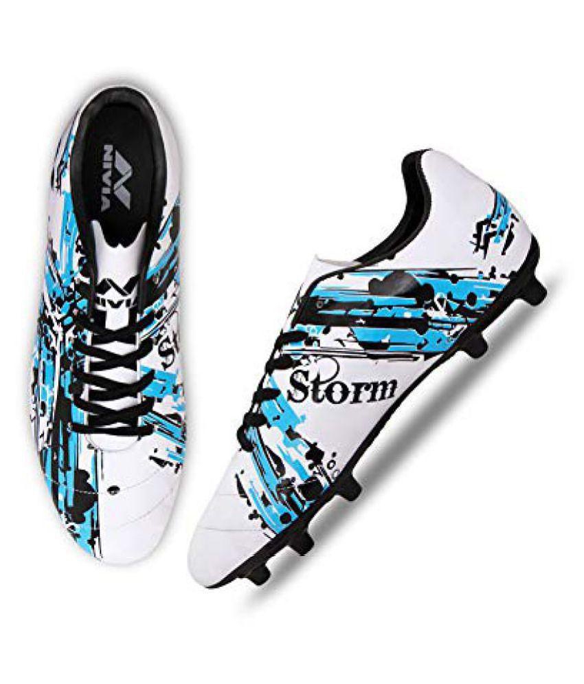 Latest Men Nivia Storm Football Shoe Studds Unisex White - 5 UK 2025 at ShopCircuit | ONDC