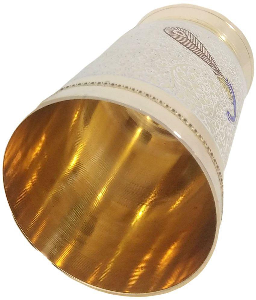 A & H ENTERPRISES - Brass Glasses 250 ml ( Pack of 1 )