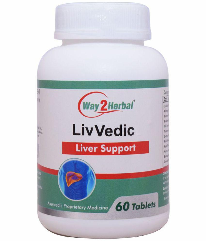 Way2Herbal LIV VEDIC Tablet 60 no.s Pack Of 1