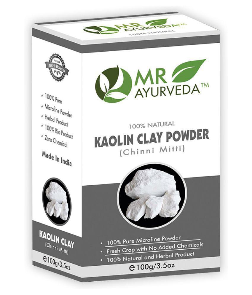 MR Ayurveda 100% Organic Kaolin Clay Powder Face Pack Masks 100 gm