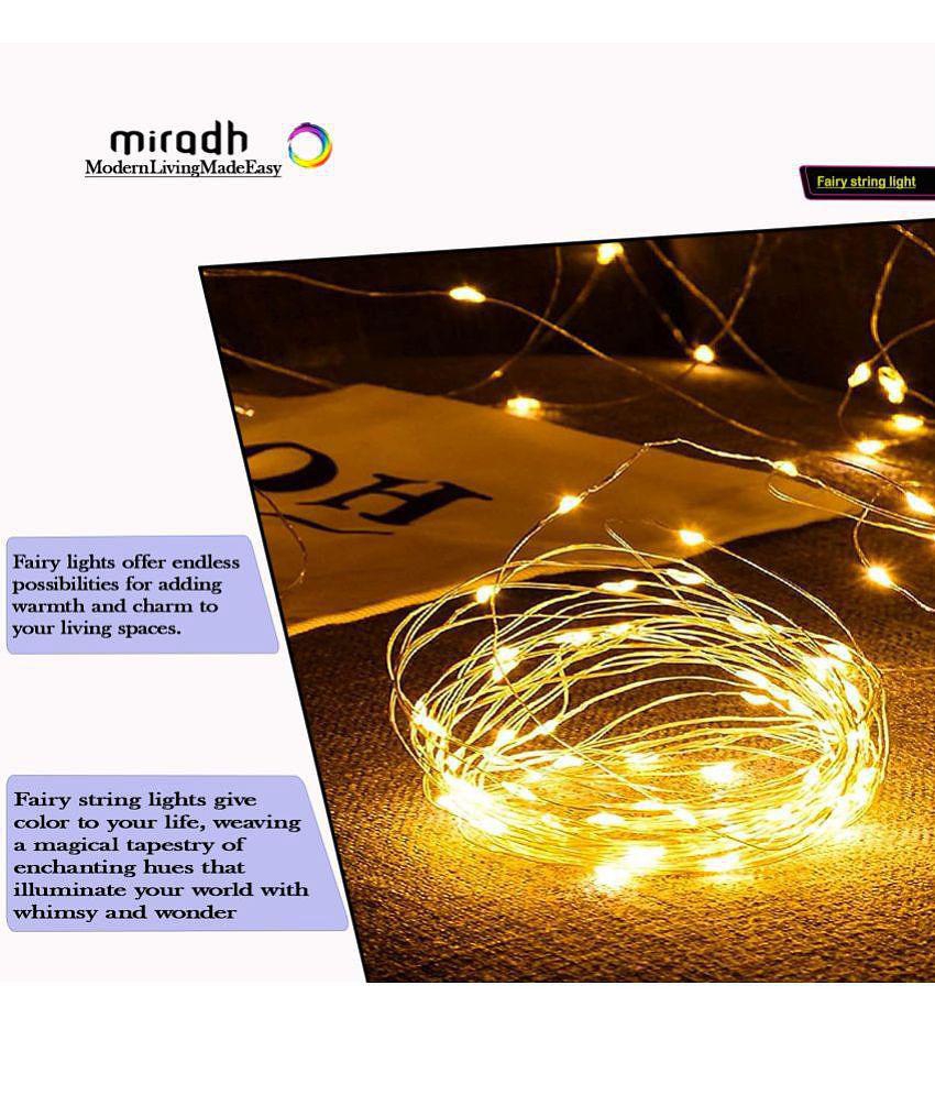 MIRADH - Yellow 5Mtr String Light ( Pack of 2 ) - Yellow