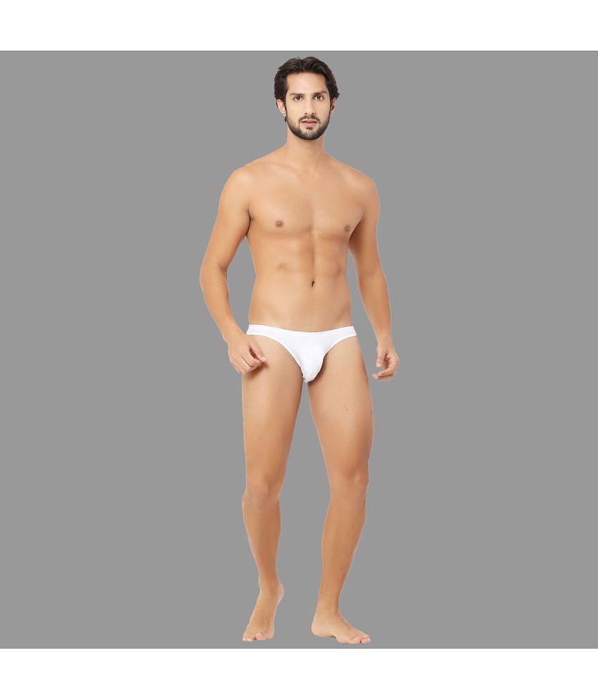 Bruchi Club - White Modal Men's Bikini ( Pack of 1 ) - None