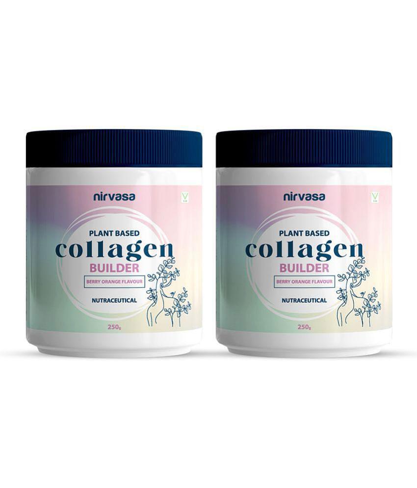 Nirvasa Plant Based Collagen builder Powder, for Anti-Ageing, Saggy Skin, enriched with Pro-Collagen Blend, Anti-ageing Blend and Collagen (2 X 250 g)