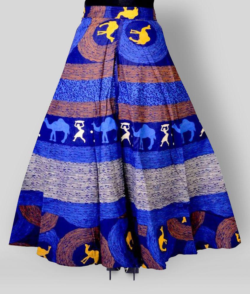 Latest Men Rangun - Blue Cotton Women''s A-Line Skirt ( Pack of 1 ) - 37-41 2025 at ShopCircuit 