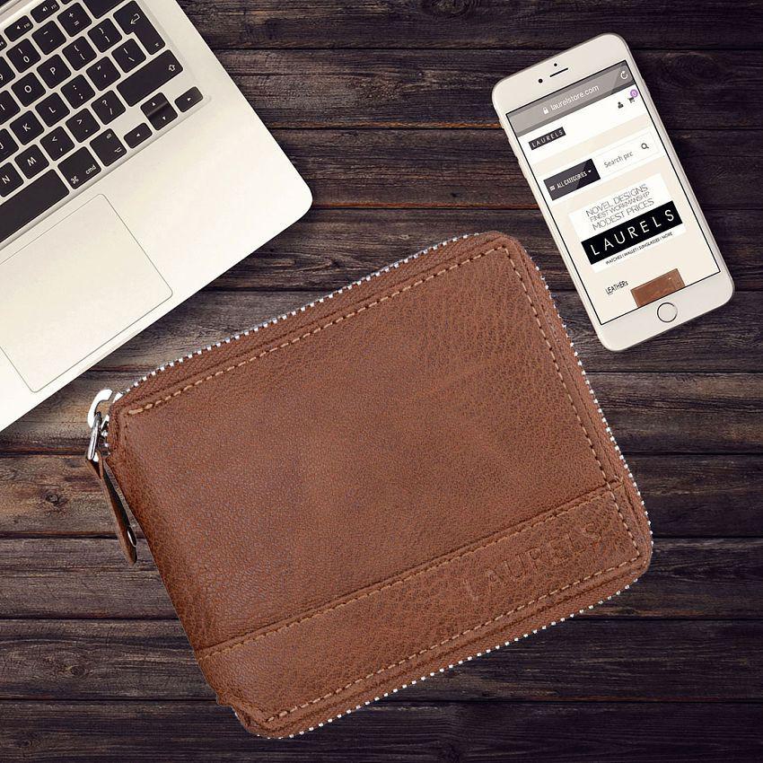 Latest Men Laurels Leather Brown Casual Regular Wallet - Brown 2025 at ShopCircuit | ONDC