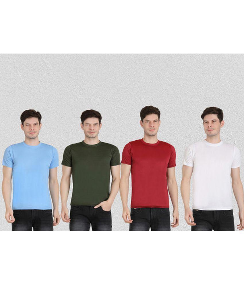 Sophisticated Men Ben Toi - Olive Polyester Regular Fit Mens T-Shirt ( Pack of 4 ) - None 2025 a