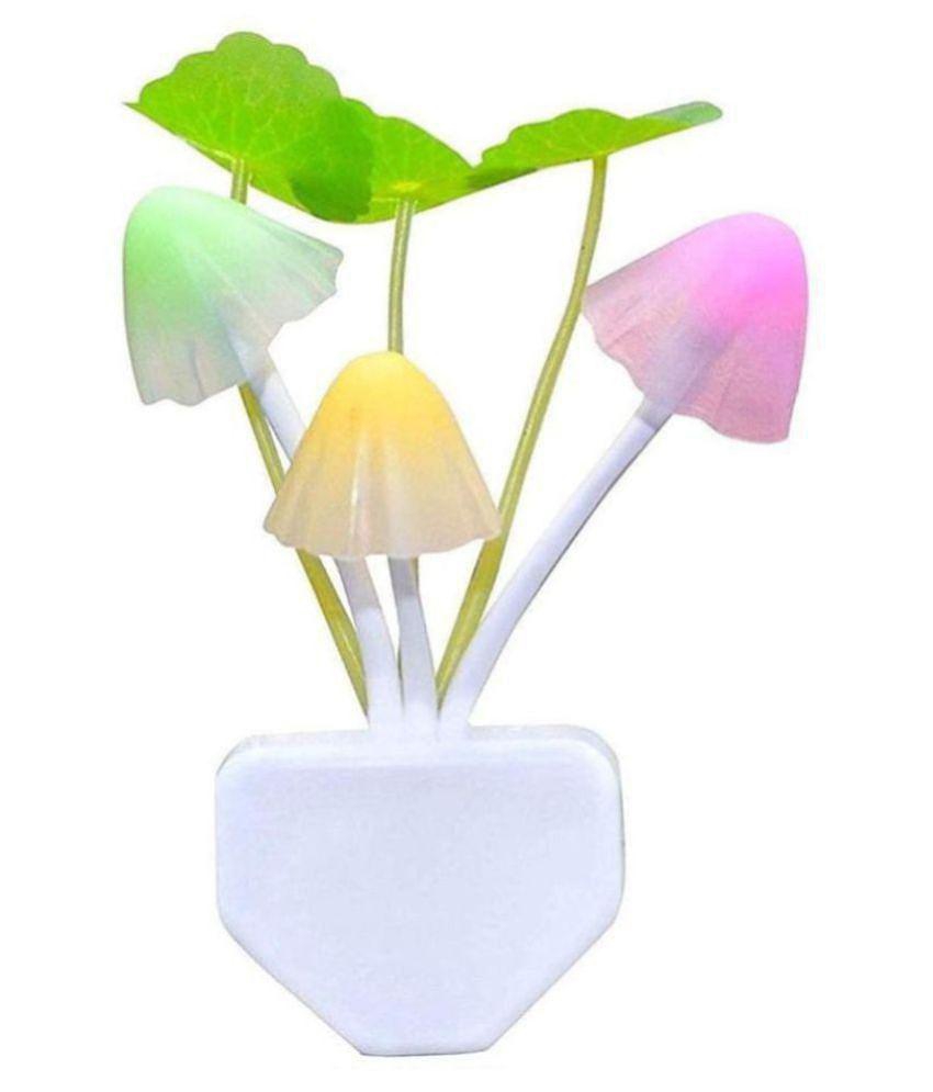 MCSMI Fancy Mushroom Shape Automatic Sensor LED Color Changing Light Night Lamp Multi - Pack of 1