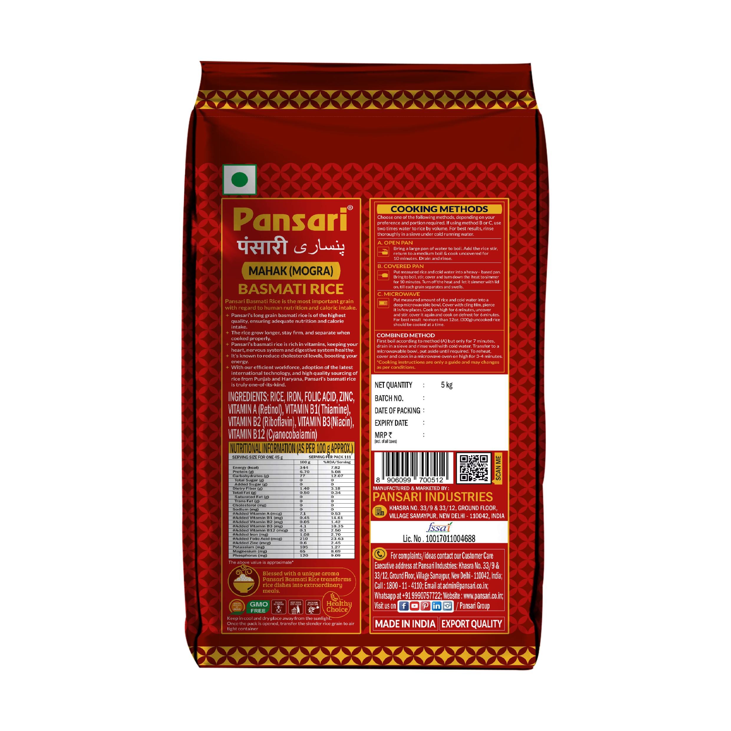 PANSARI MAHAK BASMATI 5 KG