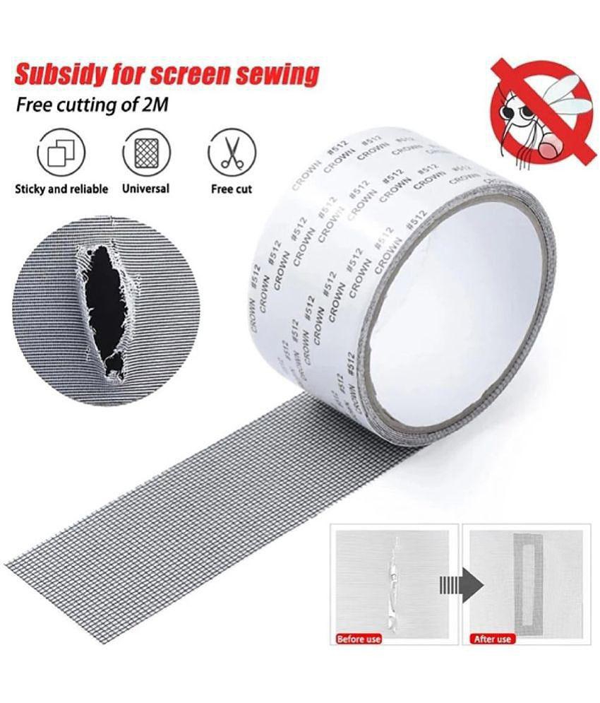 Window Screen Repair Kit Tape,Strong Adhesive & Waterproof Fiberglass Covering M - Light Grey Single Sided Others ( Pack of 1 )