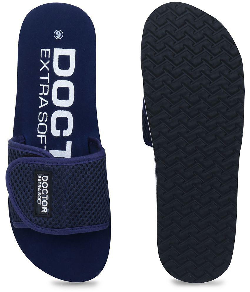 DOCTOR EXTRA SOFT - Navy Blue Women''s Slide Flip Flop - None