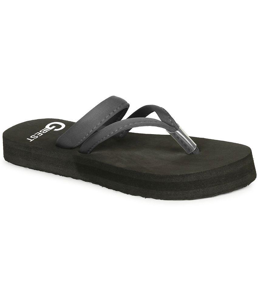 GBest - Dark Grey Women's Thong Flip Flop - None