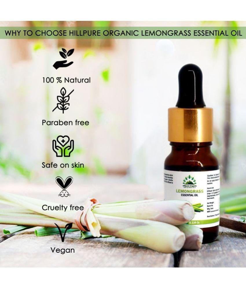 Hillpure Organic - Lemongrass Essential Oil 10 mL ( Pack of 1 )