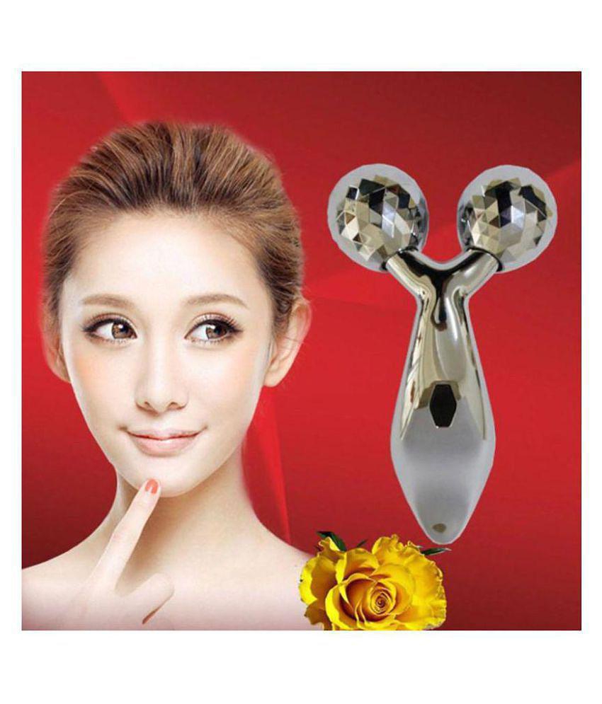 KALOPSIA INDUSTRIES Face Roller 3D Y Shape Aluminium Big Roller Microcurrent MASSAGER