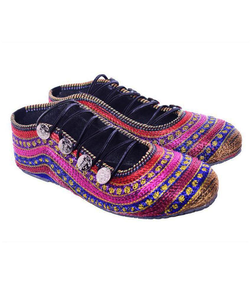 Raj Multi Color Ethnic Footwear - None