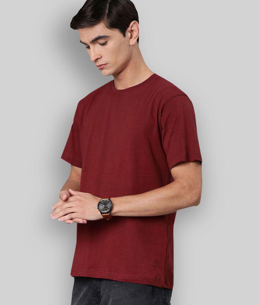 Sophisticated Men Be Awara - Maroon Cotton Relaxed Fit Men's T-Shirt ( Pack of 1 ) - None 2025 a