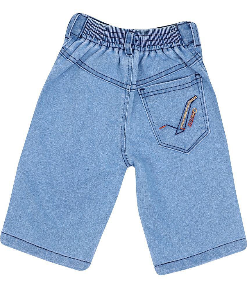 Affordable Men Cremlin Clothing - Light Blue Cotton Blend Boys Bermudas ( Pack of 1 ) - None 202