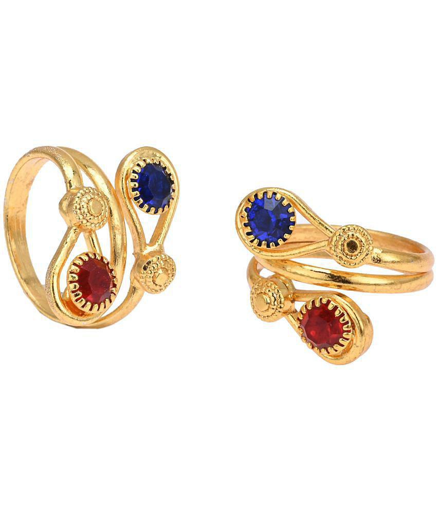 Elegant Men AanyaCentric - Multicolor Toe Rings ( Pack of 1 ) - Multi Color 2025 at ShopCircuit 