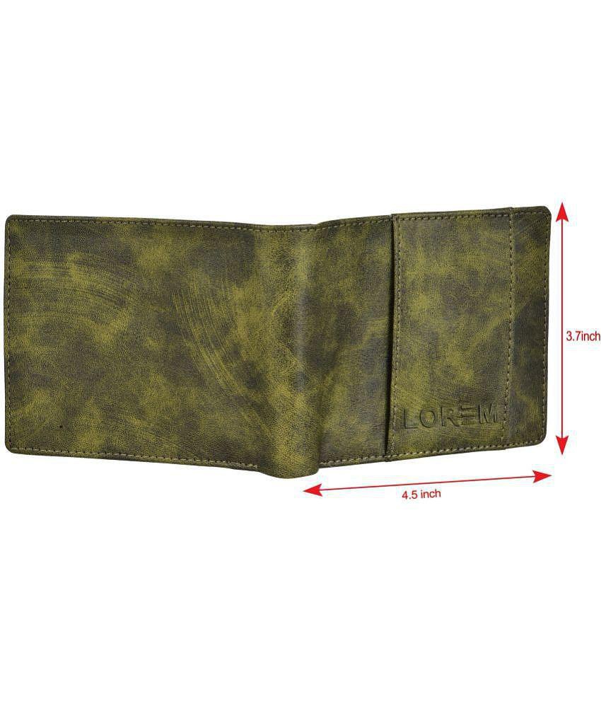 Trendy Men Lorem - Green Faux Leather Men's Two Fold Wallet ( Pack of 1 ) - Green 2025 at ShopCi