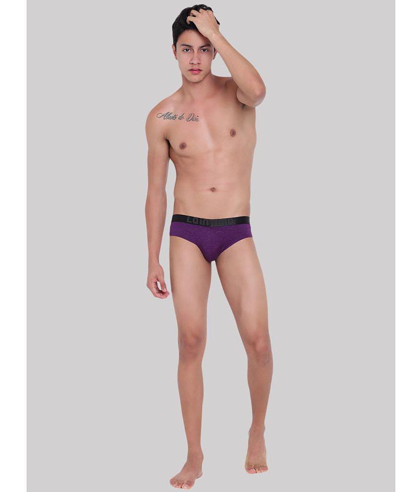 Luxurious Men La Intimo - Purple LIBR001 Polyester Mens Briefs ( Pack of 1 ) - None 2025 at Shop