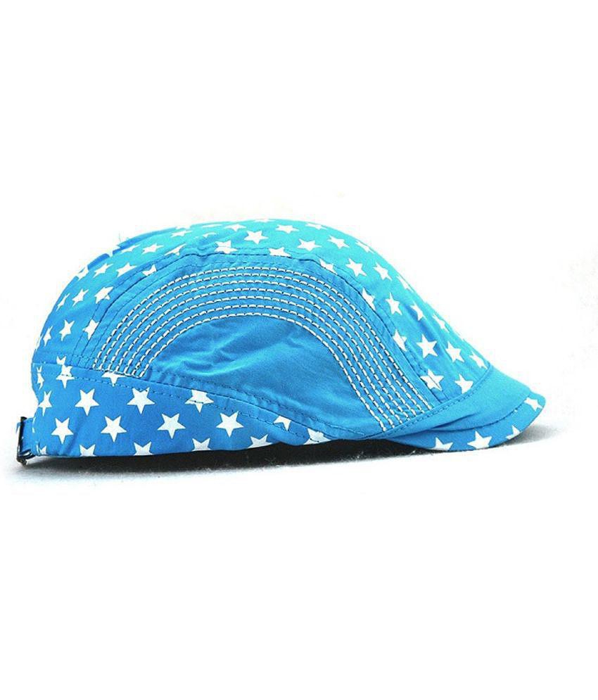 Exclusive Men Zacharias Unisex Kids Cotton Beret Golf Cap jk-03 (Blue_1-4 Years) (Pack of 1) - N