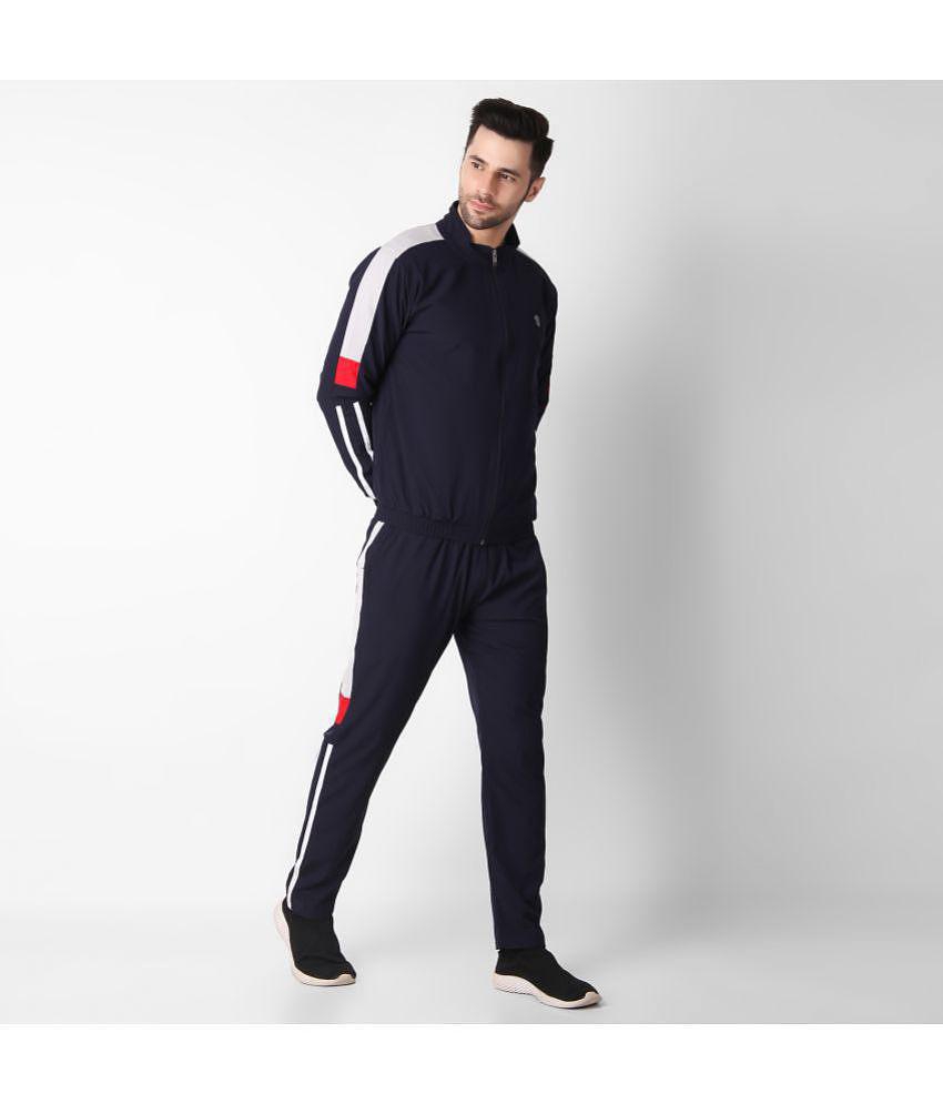 Forbro - Navy Polyester Regular Fit Men's Tracksuit ( Pack of 1 ) - XL