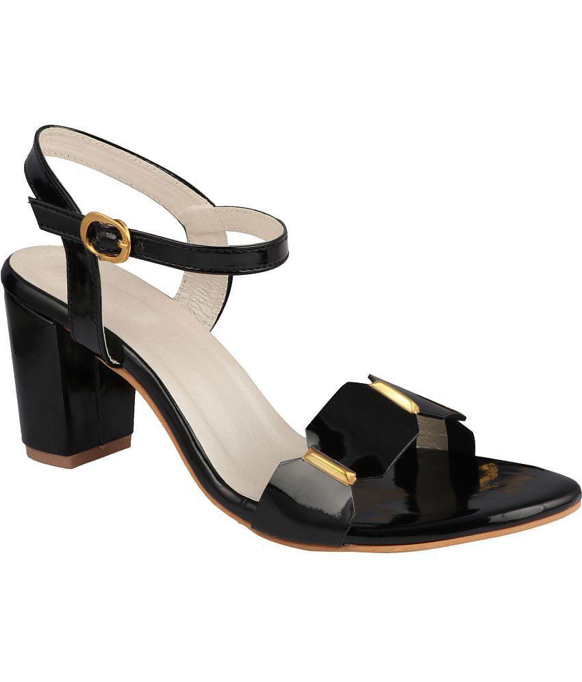 Shoetopia - Black Women's Sandal Heels - None