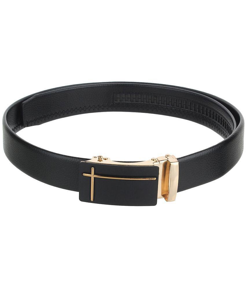 New Men Zacharias - Black Leather Men's Casual Belt ( Pack of 1 ) - None 2025 at ShopCircuit | O