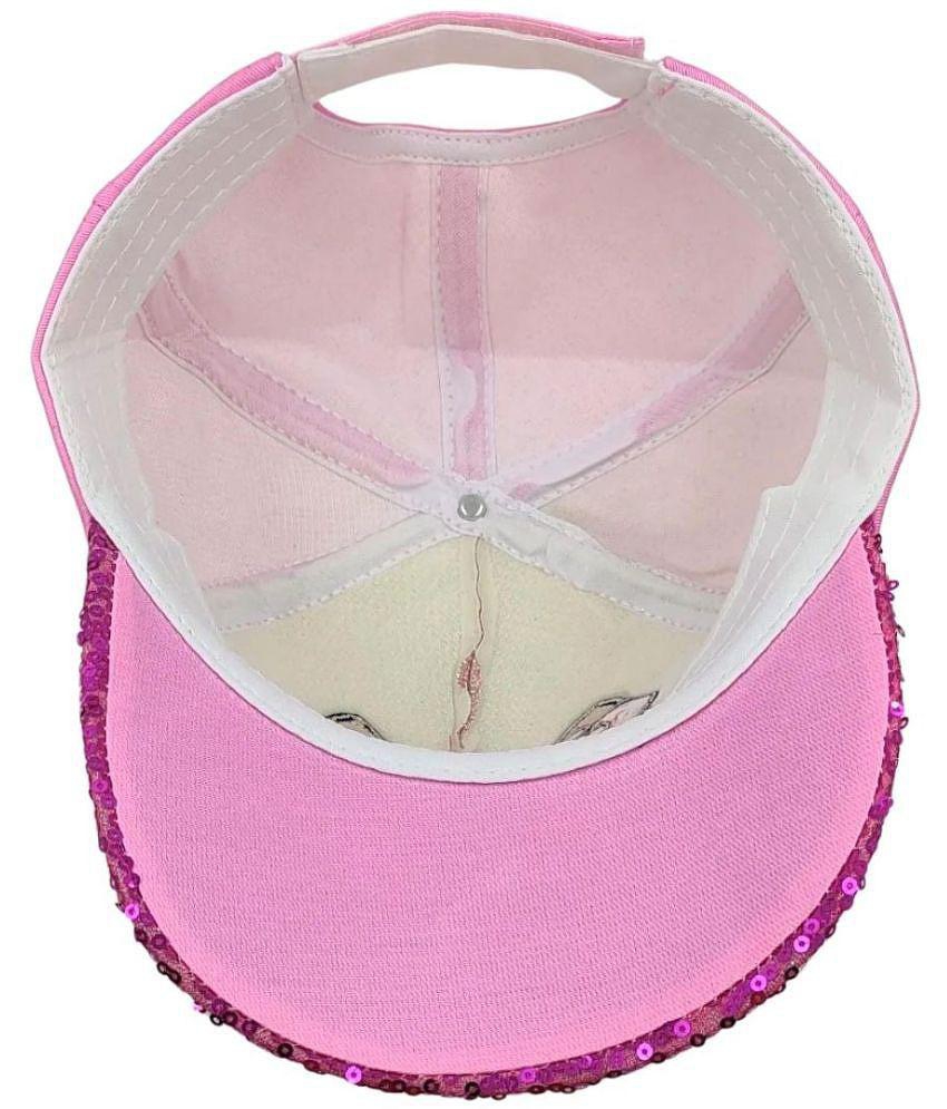 Luxurious Men Zacharias Girl's Kids Cotton Cap kc-12-Light-Pink- (Pack of 1) (1-4 Years) - None 