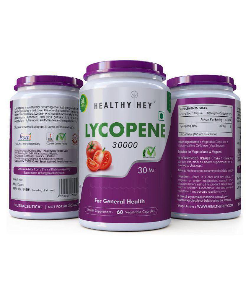 HEALTHYHEY NUTRITION Lycopene 30000mcg - 60 Veg. Capsules 60 gm Capsule