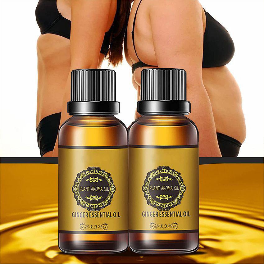 Aromine Fat Loss Ginger Weight Loss Oil For Men & Women Shaping & Firming Oil 60 mL Pack of 2