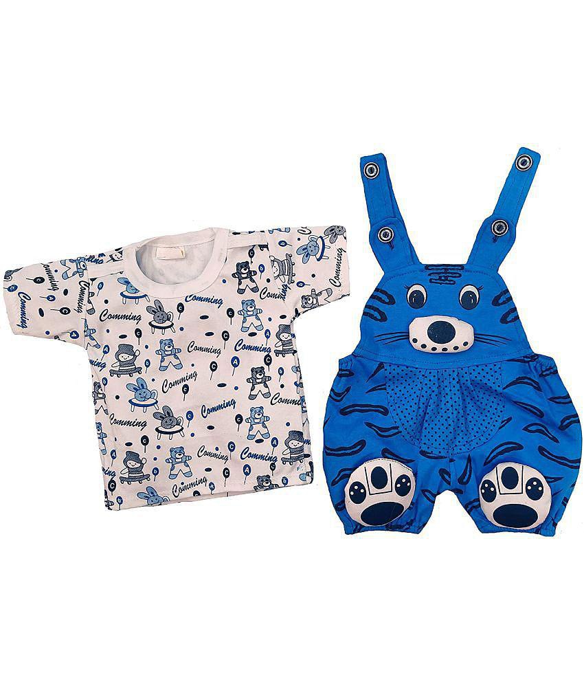 Affordable Men little PANDA Baby Boys & Baby Girls Tiger Dungaree & T-Shirt Clothing Set - None 