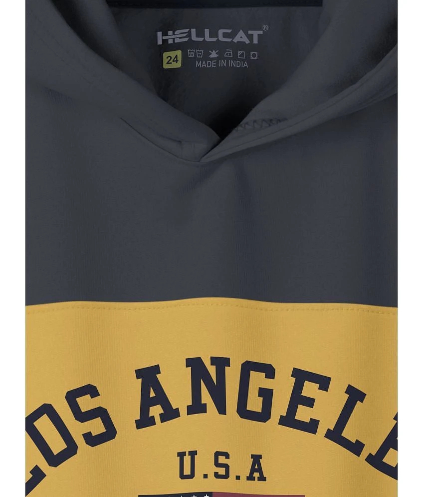 Luxurious Women HELLCAT - Dark Grey Cotton Blend Boys T-Shirt & Trackpants ( Pack of 1 ) - None 
