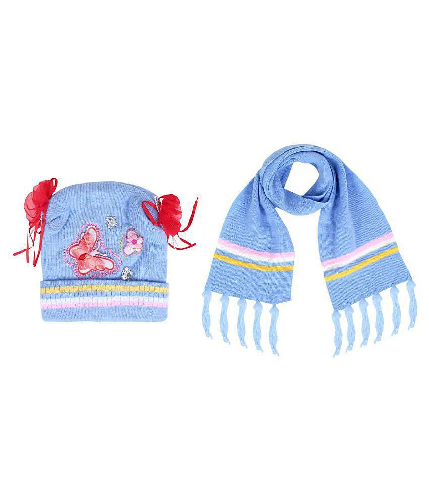 Buy Online Garg Store Zacharias Girls Kids Woolen Winter Cap & Muffler - None