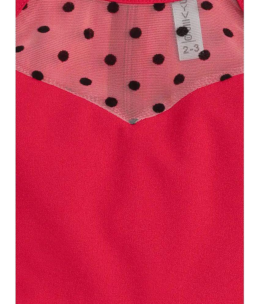 Elegant Men Addyvero - Red Lycra Girls Fit and Flare Dress ( Pack of 1 ) - None 2025 at ShopCirc