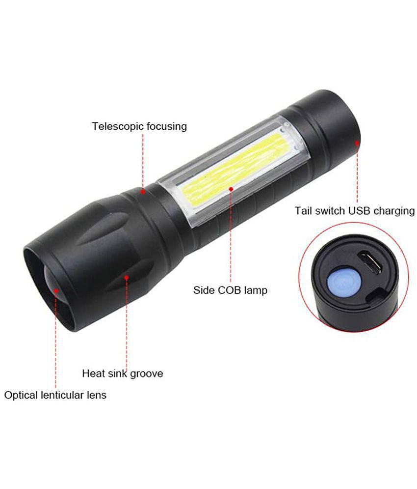 DAYBETTER - 10W Rechargeable Flashlight Torch ( Pack of 1 )